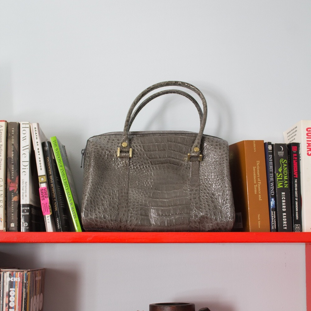 Gray Reptile / Snakeskin Like Vintage Purse